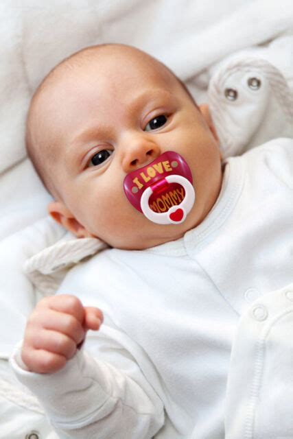 I Love My Mommy Funny Pacifier Baby Orthodontic Nipple Ages 6 Months