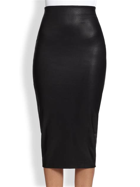 Lyst Robert Rodriguez Stretch Leather Pencil Skirt In Black