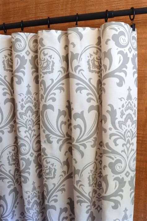 When you see it, you will have a good mood. More Fabrics Designer White Grey Damask Floral Curtains ...