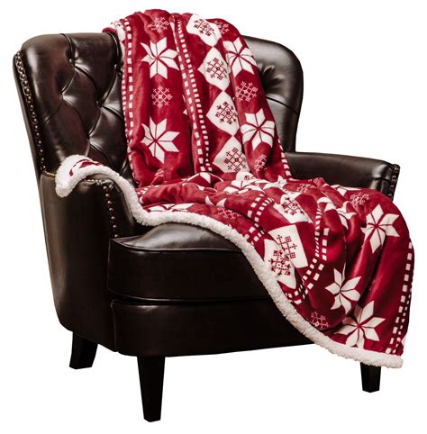 Chanasya Super Soft Fleece Sherpa Holiday Throw Blanket Luxurious