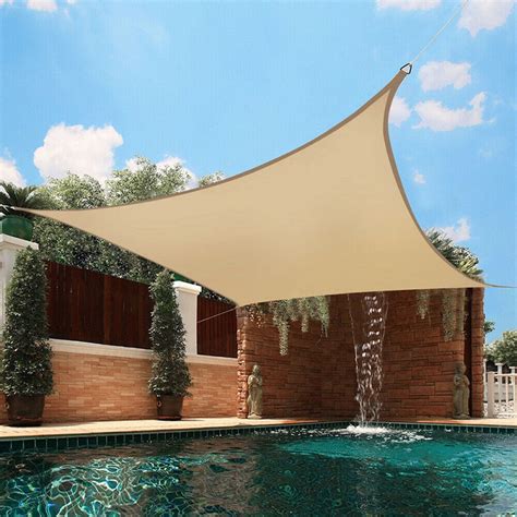 Rectangle Sun Shade Sail Canopy Waterproof Uv Block Patio Outdoor Sail