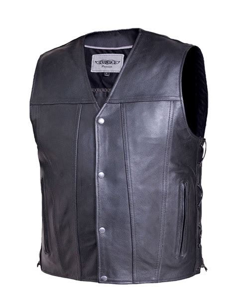 1061NKD MENS PREMIUM NAKED LEATHER VEST TENNESSEE LEATHER INC USA