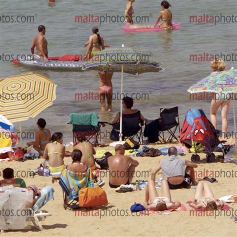 Beaches Sunbathing Golden Bay Sandy Swimming Malta Photos