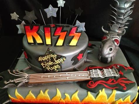 Little Rock Facebook Cake Band Birthday Kiss Kiss Birthday Party
