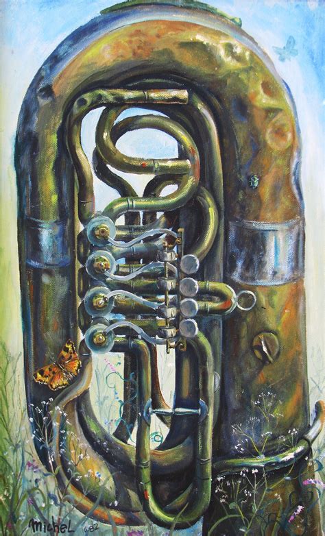 Old Tuba By Mzarovny In 2023 Tuba Gym Art Painting
