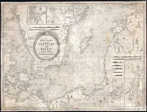 1837 Heather And Norie Blueback Chart Or Map Of The Baltic Sea And The