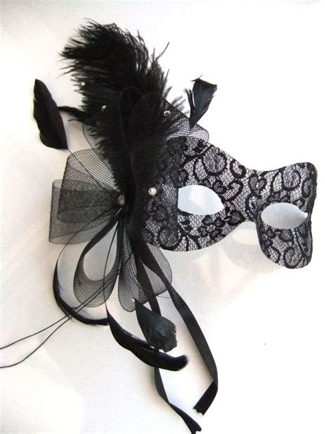 Black Lace Mask This Looks Good With Fascinator On Side Masquerade