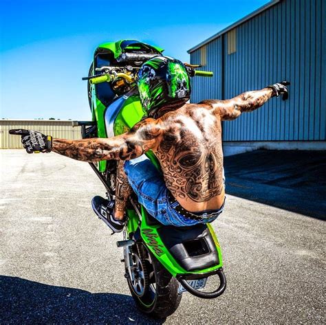 The bike sports the same frame underneath while using 37 mm telescopic forks at the. Craig Noyes | Motorcycle, Ninja bike, Stunt bike