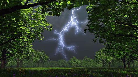 Fondos De Pantalla Tormenta Trueno Naturaleza Paisaje Natural Verde