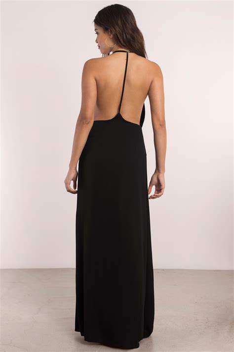 Sexy Black Dress Exposed Back Dress Full Dress Maxi Dress 21 Tobi Us