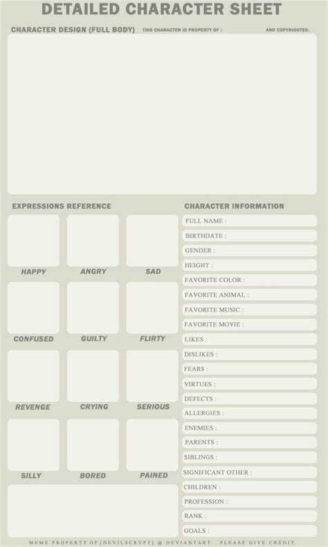 Pin By Carlene On Character Information Sheets Character Sheet