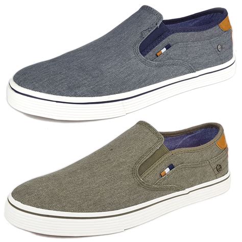 Wrangler Odyssey Canvas Mens Casual Slip On Foam Trainers Shoes Grey 7