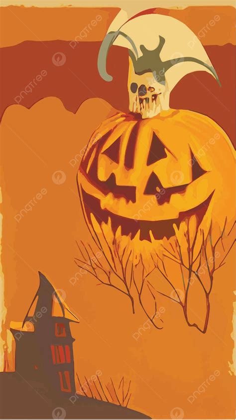 Vector Ghost Character Takes Center Stage In Vintage Halloween Poster
