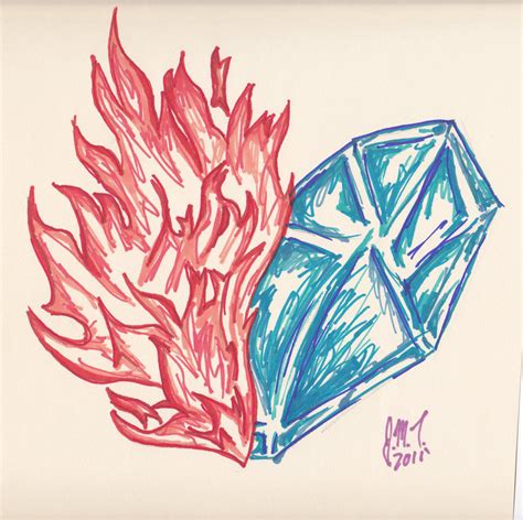 fire and ice drawing easy