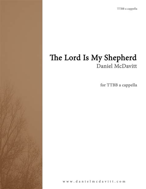 The Lord Is My Shepherd Daniel Mcdavitt