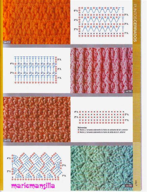 Puntos Creativos Al Crochet Con Patrón Crochet Y Dos Agujas