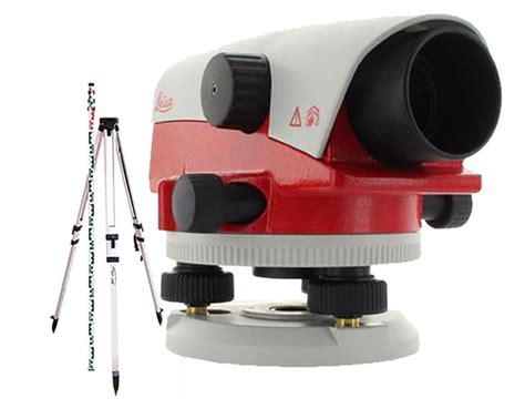 Na724 Automatic Leveling Device 360° Incl Tripod And Leveling Staff