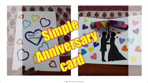 Simple Handmade Anniversary Card Diy Anniversary Card Idea Youtube