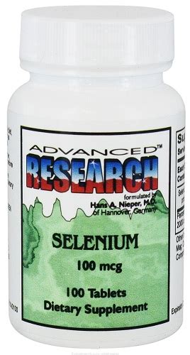 Selenium 100 Mcg 100 Tabs Made By Advanced Research Nci Dr Hans Nieper
