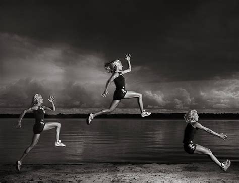 Sports Jumping Sepia Women Fitness Model Hd Wallpaper