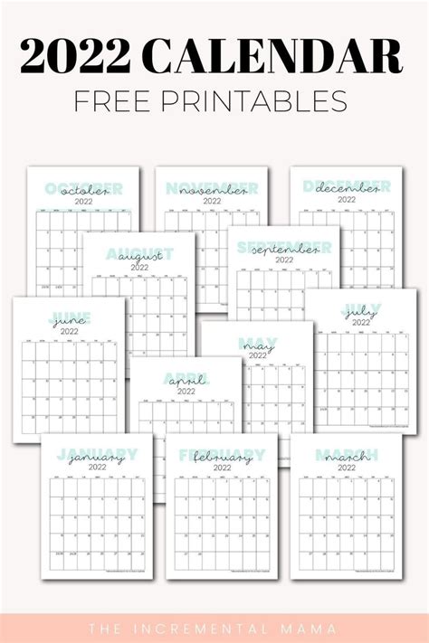 Cute 2022 Printable Calendar 12 Free Printables To Get Organized In