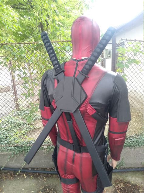 Professional Deadpool Katanas Swords And Scabbard Magnetic Etsy