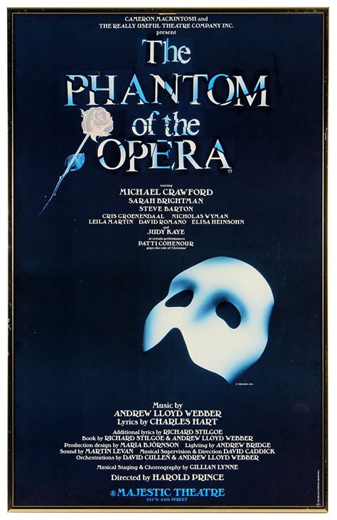 Lot Detail The Phantom Of The Opera Broadway Show Poster