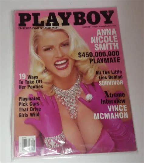 Anna Nicole Smith Vince Mcmahon Playboy Magazine Feb Centerfold