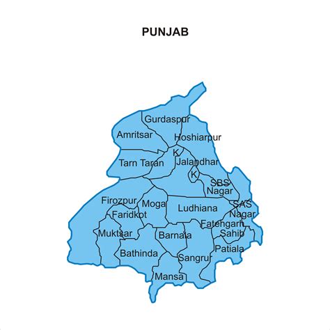 Punjab Map Graphic Vector Map Map Vector India Map