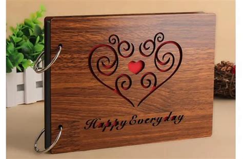 8 Inch Diy Wood Cover Photo Albums Handmade Pasted Photo Album Free Shipping Personalized Photo