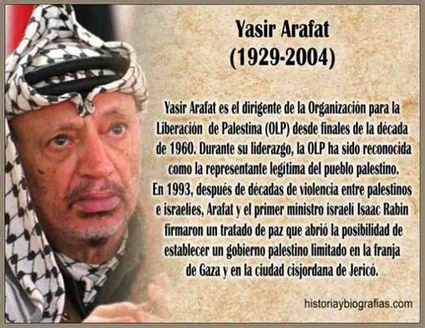 biografia de arafat yasir lider palestino