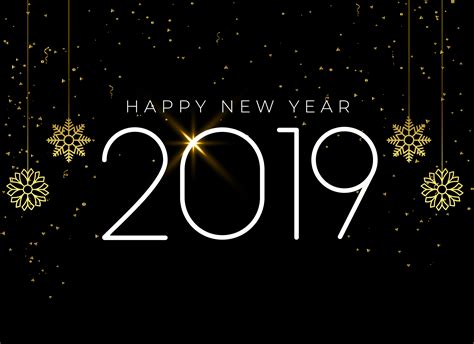 Happy New Year 2019 Seasonal Background Download Free Vector Art