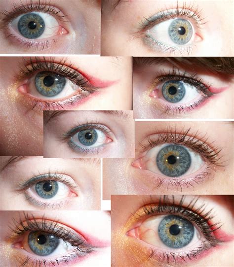 I love that those heavy black lines for the eyelids and brows give you an incredible shorthand for nailing the emotions! Eyes Reference by Loves-Chihuahuas on DeviantArt