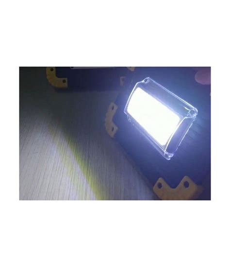 3в1 Мощен акумулаторен прожектор Cob Led с фенер и аварийна лампа