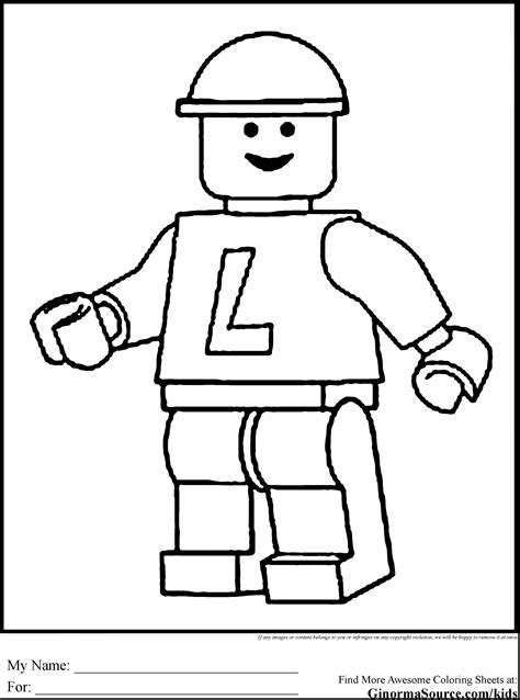 Lego Minifigure Coloring Page At Getdrawings Free Download