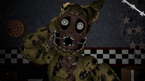 Springtrap is a tattered, formerly yellow springlock animatronic rabbit with olive green tints, notably on his stomach and ear insides. SFM\FNaF Springtrap Stylized Jumpscare - YouTube