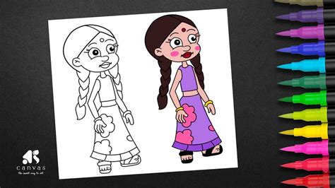 Chutki Drawing Easy Part 2 Chhota Bheem Series How To Draw Chutki