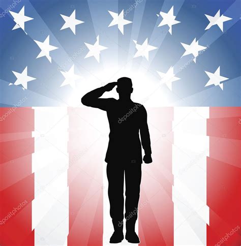 Patriotic Soldier Salute Stock Vector Image By ©krisdog 6579518