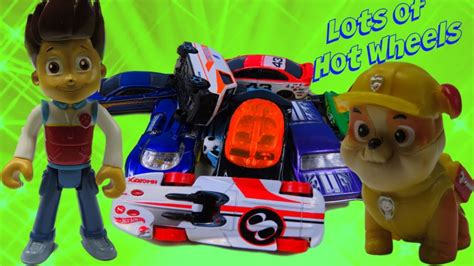 Lots Of Cool Hot Wheels Collection Toy Cars Paw Patrol Ryder And
