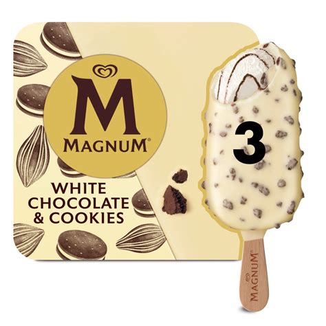 Magnum White Chocolate And Cookies Ice Cream Sticks 3 X 90 Ml Bb