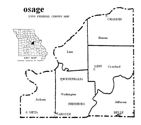 Osage County Missouri Maps And Gazetteers
