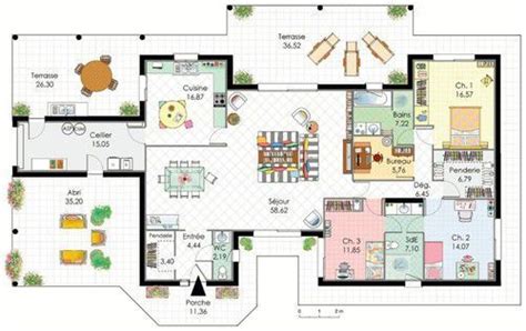 Plan Maison 140m2 4 Chambres How To Plan Architectural Prints House