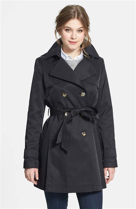 Dkny Abby Double Breasted Hooded Trench Coat Regular And Petite