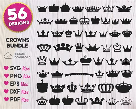 crowns svg bundle crown silhouette svg crown vector crown png crown clipart crown cricut