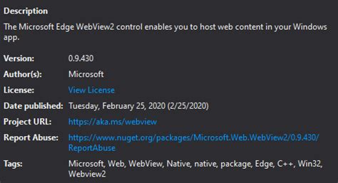 It is available for windows 7 and newer. webview - How can I add WebView2 control in Visual Studio ...