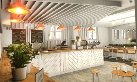Coffee Shop Interior Turnkey Service Commercial Interior Design