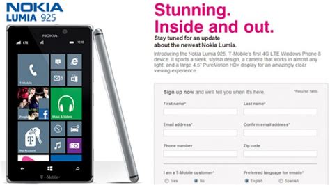 T Mobile Usa To Sell Nokia Lumia 925