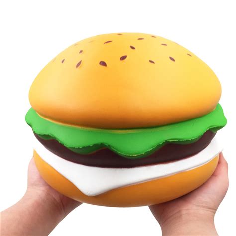 Giant Squishy Cheese Burger Humongous Hamburger 25cm Slow Rising