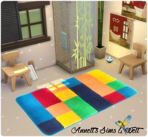 Annetts Sims 4 Welt Bathroom Rugs