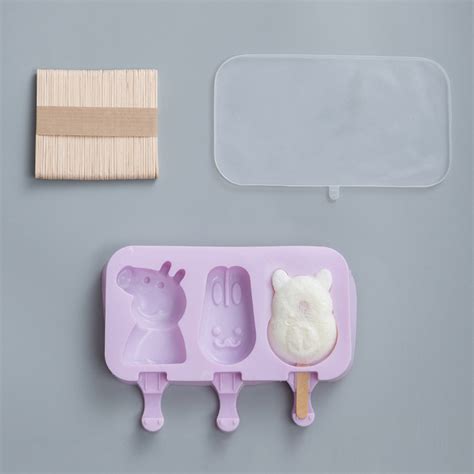 New Ice Cream Ice Cream Mold Silicone Cartoon Homemade Popsicle